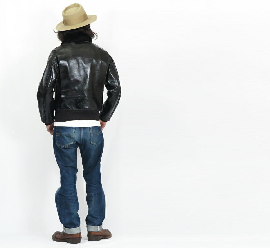 バズリクソンズ Buzz Rickson's WILLIAM GIBSON BLACK AN-J3A ホースハイド ブラック ウィリアムギブソン レザー 馬革 G-1 BR80655 【2024-25年秋冬新作】
