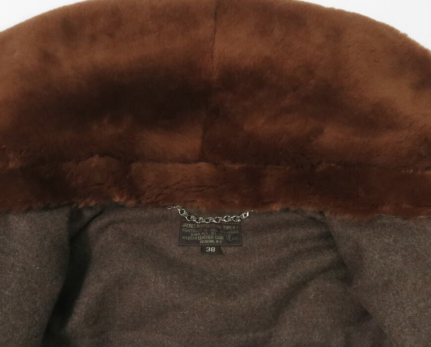 バズリクソンズ Buzz Rickson's B-2 レザー フライトジャケット シープムートン WERBER LEATHER COAT CO., INC. BR80662 【2025年秋冬新作】