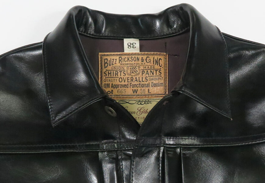 バズリクソンズ Buzz Rickson's ブラック ホースハイド レザー ジャケット 2ndタイプ WILLIAM GIBSON COLLECTION ウィリアムギブソン BR80665 【2025年秋冬新作】