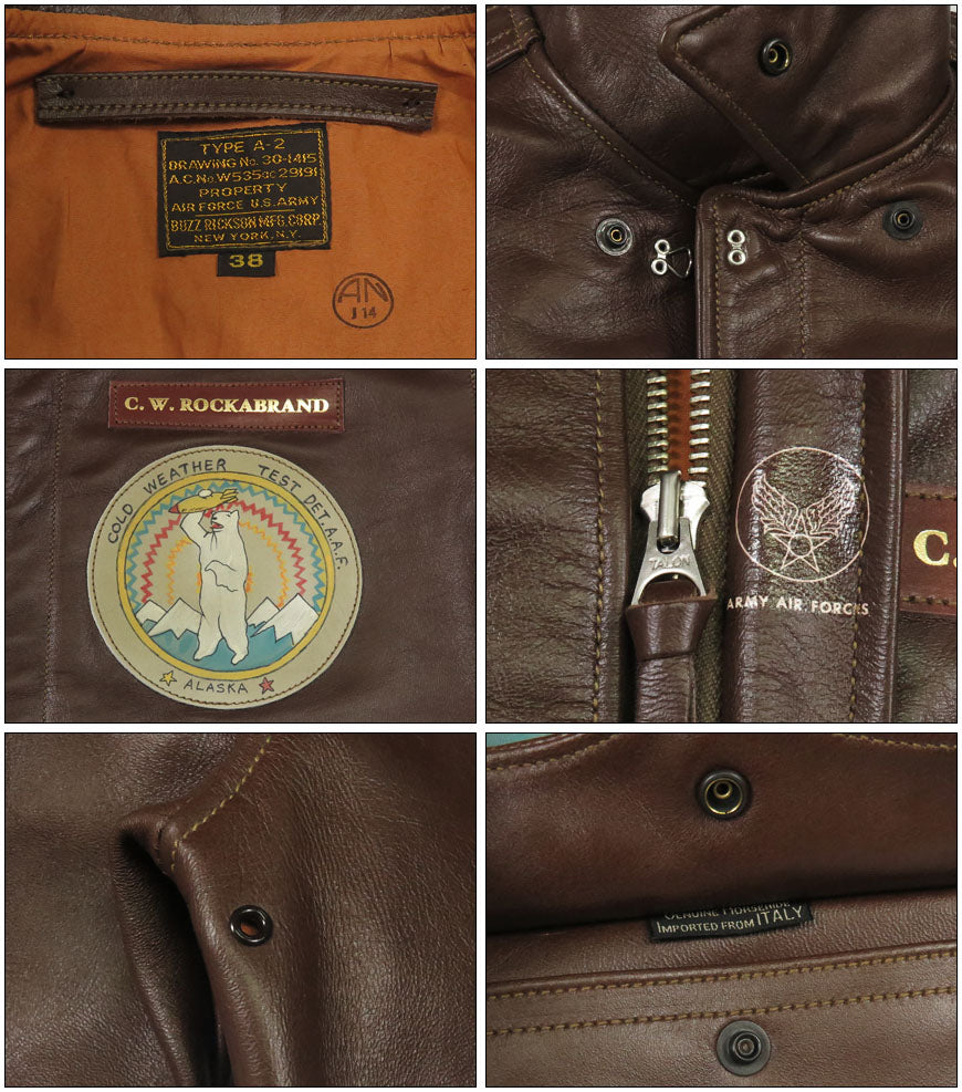 バズリクソンズ Buzz Rickson's A-2 フライトジャケット ハンドペイント IN ALASKA No.W535 ac 29191 BUZZ RICKSON CLO.CO. BR80667 【2025年秋冬新作】