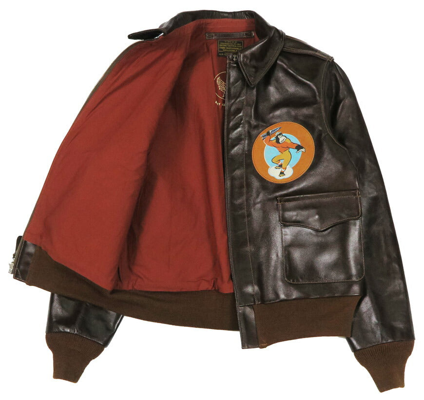 バズリクソンズ Buzz Rickson's A-2 フライトジャケット ROUGHWEAR CLOTHING CO. 451st BOMB.SQ. MISTER PERIOD TWICE ANILINE HAND FINISHED BR80668 【2025年秋冬新作】