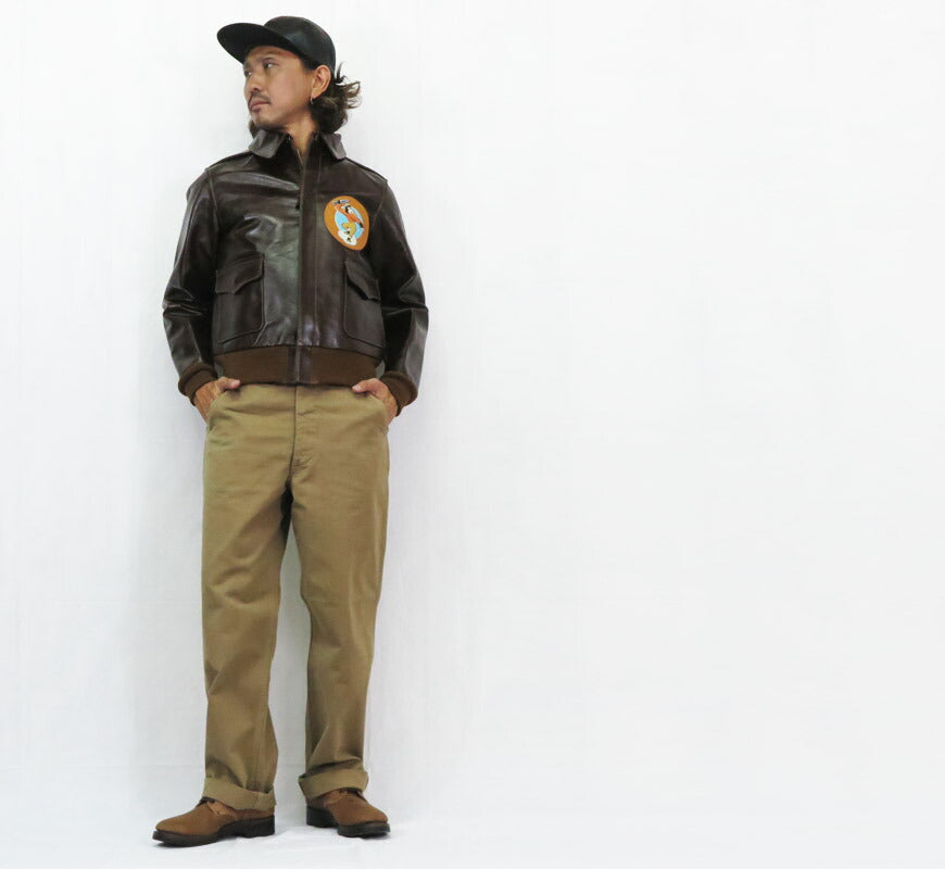 バズリクソンズ Buzz Rickson's A-2 フライトジャケット ROUGHWEAR CLOTHING CO. 451st BOMB.SQ. MISTER PERIOD TWICE ANILINE HAND FINISHED BR80668 【2025年秋冬新作】