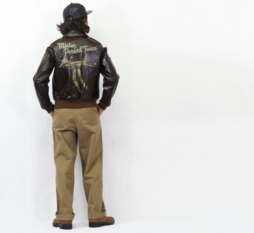 バズリクソンズ Buzz Rickson's A-2 フライトジャケット ROUGHWEAR CLOTHING CO. 451st BOMB.SQ. MISTER PERIOD TWICE ANILINE HAND FINISHED BR80668 【2025年秋冬新作】