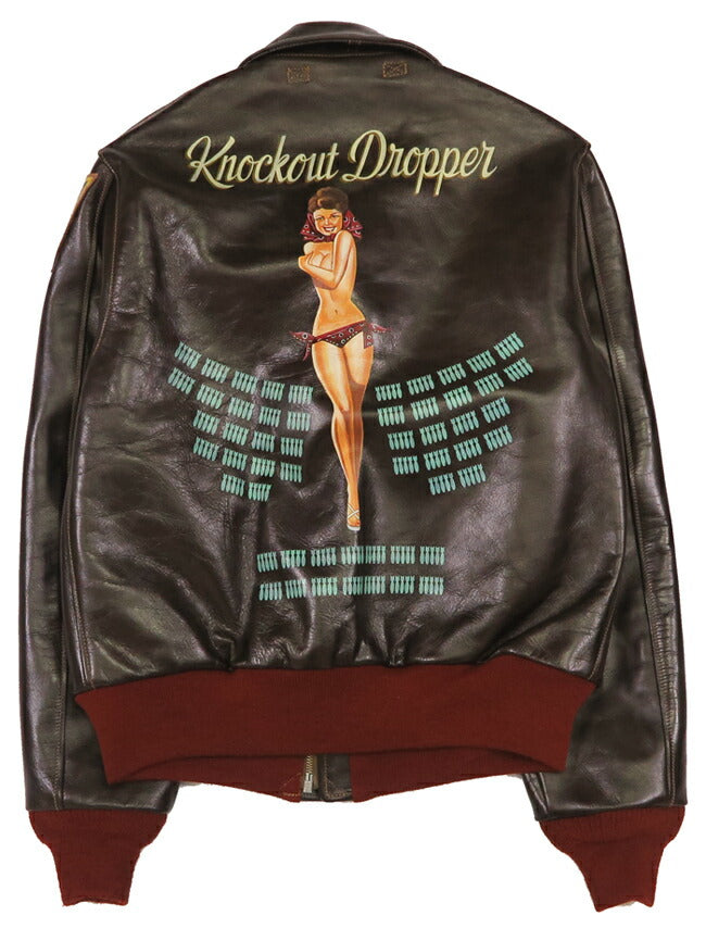 バズリクソンズ Buzz Rickson's A-2 フライトジャケット ハンドペイント KNOCKOUT DROPPER CONTRACT No.W535 ac-21996 BUZZ RICKSON CLO.CO. BR80669 【2025年秋冬新作】