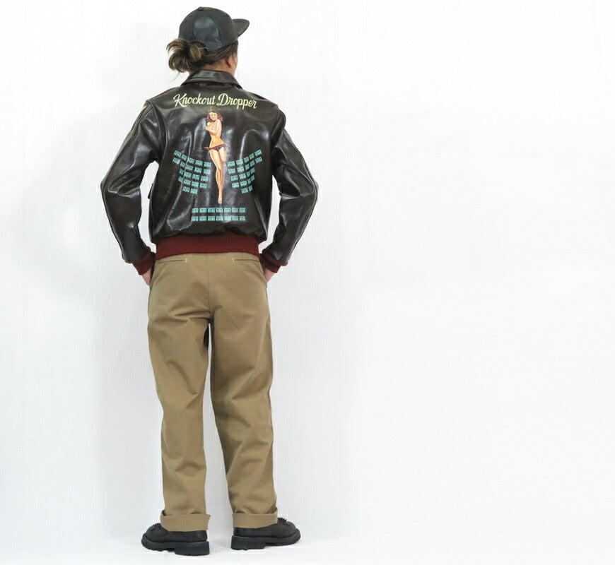 バズリクソンズ Buzz Rickson's A-2 フライトジャケット ハンドペイント KNOCKOUT DROPPER CONTRACT No.W535 ac-21996 BUZZ RICKSON CLO.CO. BR80669 【2025年秋冬新作】