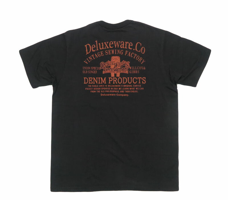 デラックスウェア DELUXEWARE 半袖 プリント 吊り編み ユニオンスペシャル Tシャツ SDTS(BRGD)シリーズ ロゴデザイン BRGD-253【2025年春夏新作】