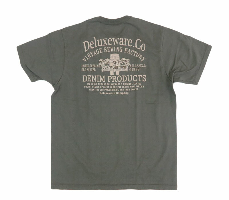 デラックスウェア DELUXEWARE 半袖 プリント 吊り編み ユニオンスペシャル Tシャツ SDTS(BRGD)シリーズ ロゴデザイン BRGD-253【2025年春夏新作】