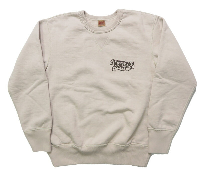 デラックスウェア DELUXEWARE クルーネック スウェット シンプル ロゴ プリント ユニオンスペシャル フラットシーマー BRGS-25A 【2025年秋冬新作】