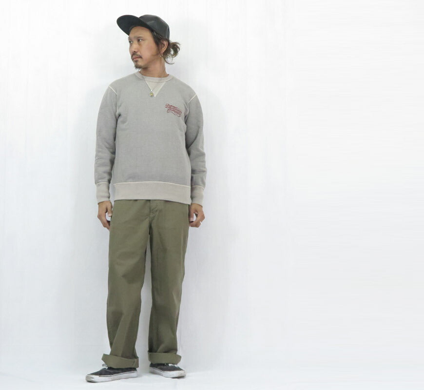 デラックスウェア DELUXEWARE クルーネック スウェット シンプル ロゴ プリント ユニオンスペシャル フラットシーマー BRGS-25A 【2025年秋冬新作】