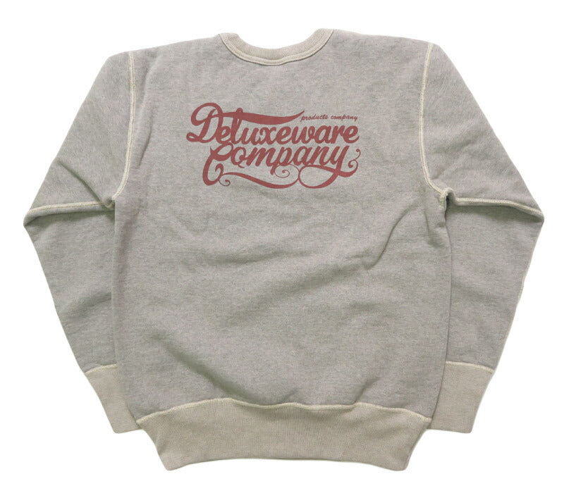 デラックスウェア DELUXEWARE クルーネック スウェット シンプル ロゴ プリント ユニオンスペシャル フラットシーマー BRGS-25A 【2025年秋冬新作】