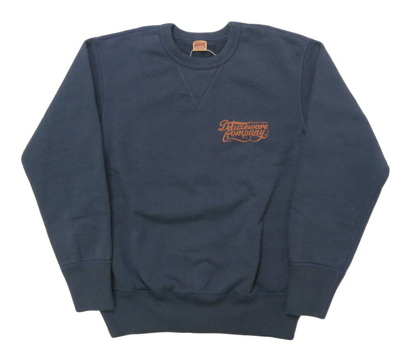 デラックスウェア DELUXEWARE クルーネック スウェット シンプル ロゴ プリント ユニオンスペシャル フラットシーマー BRGS-25A 【2025年秋冬新作】