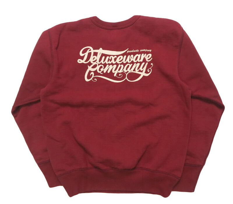 デラックスウェア DELUXEWARE クルーネック スウェット シンプル ロゴ プリント ユニオンスペシャル フラットシーマー BRGS-25A 【2025年秋冬新作】