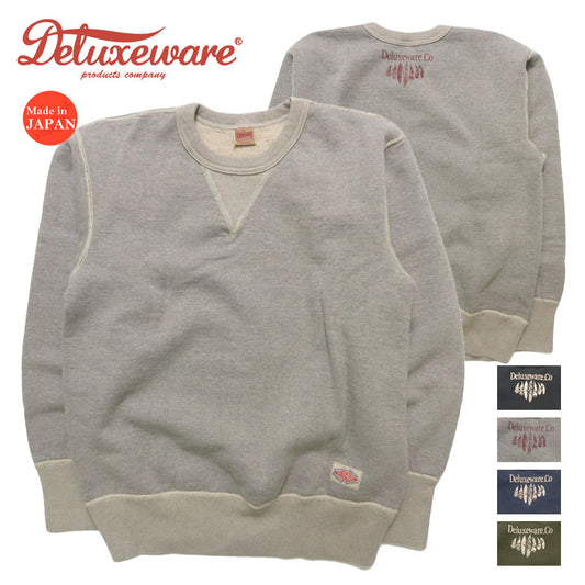 デラックスウェア DELUXEWARE クルーネック スウェット シンプル ネックプリント ユニオンスペシャル フラットシーマー BRGS-25C 【2025年秋冬新作】