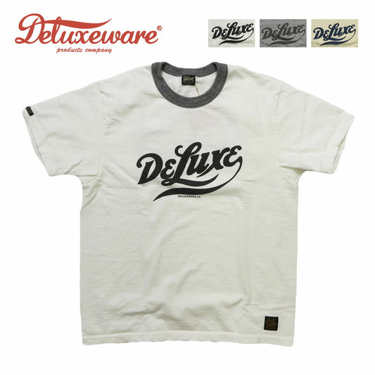 デラックスウェア DELUXEWARE 半袖 リンガーＴシャツ ロゴプリント 吊り編み ユニオンスペシャル BRGX-263【2026年春夏新作】