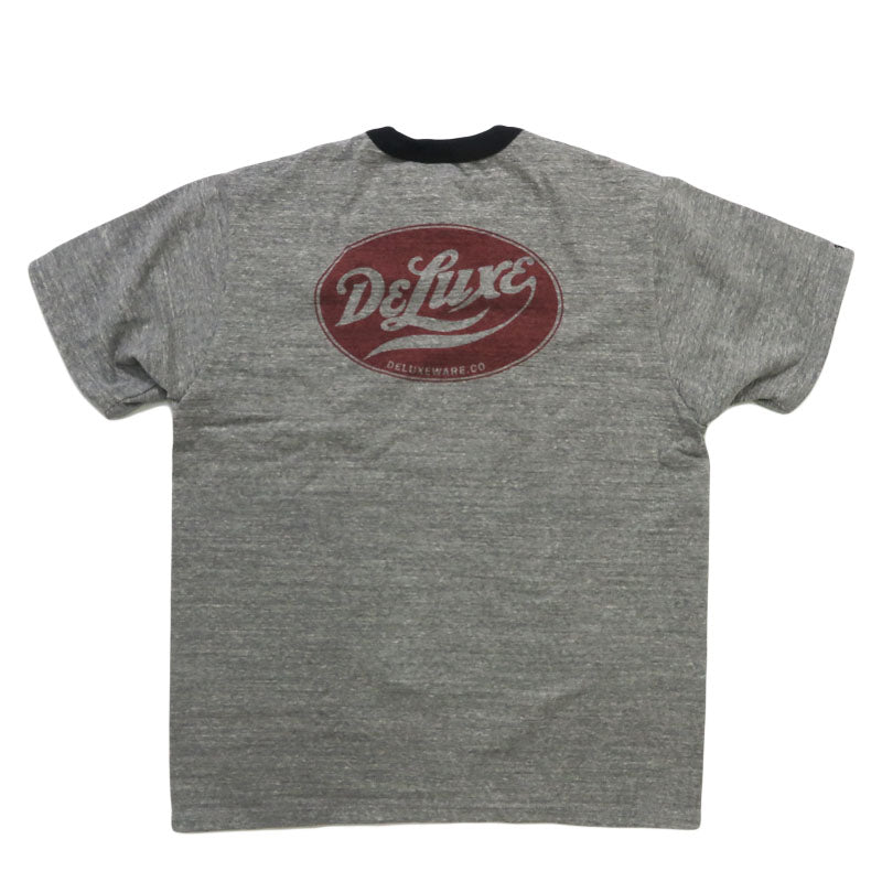 デラックスウェア DELUXEWARE 半袖 リンガーＴシャツ ロゴプリント 吊り編み ユニオンスペシャル BRGX-263【2026年春夏新作】