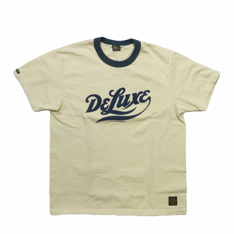 デラックスウェア DELUXEWARE 半袖 リンガーＴシャツ ロゴプリント 吊り編み ユニオンスペシャル BRGX-263【2026年春夏新作】