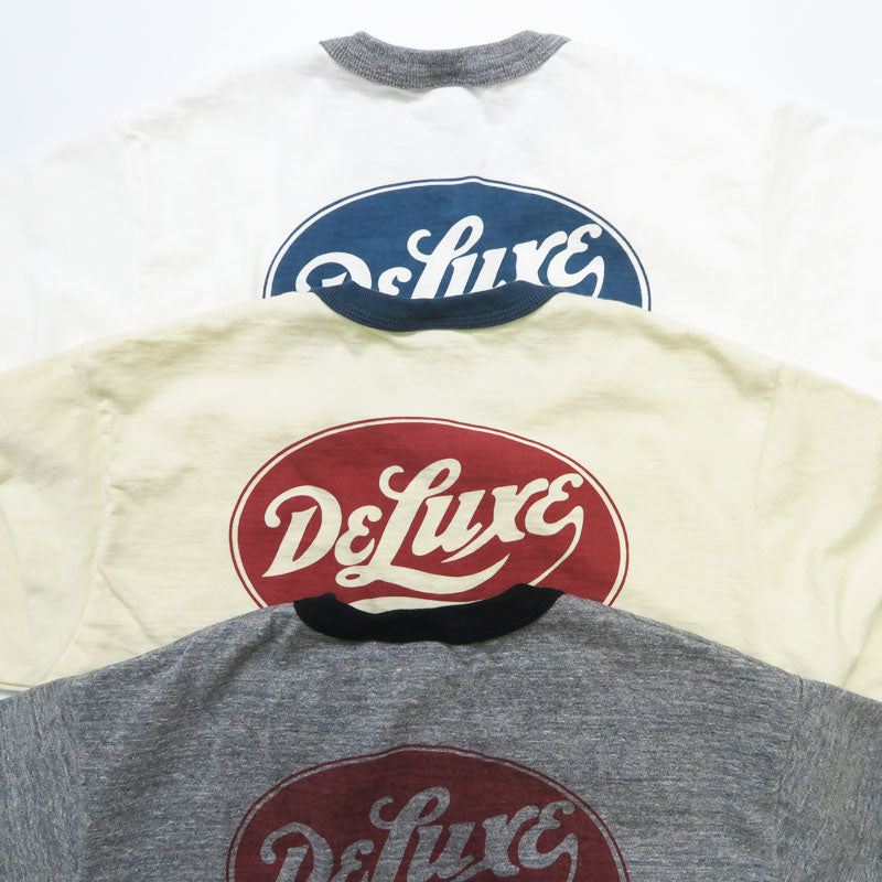 デラックスウェア DELUXEWARE 半袖 リンガーＴシャツ ロゴプリント 吊り編み ユニオンスペシャル BRGX-263【2026年春夏新作】