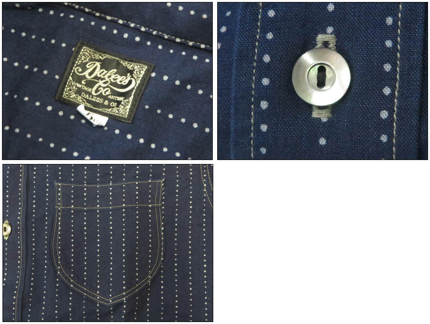 DALLES & CO ダリーズ＆コー 30's キャラコ シャツ 長袖 オリジナルストライプ デラックスウェア DELUXEWARE Calico.F【2025年秋冬新作】