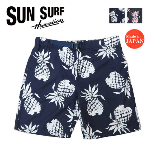 サンサーフ SUN SURF ショーツ ハーフパンツ パイナップル DUKE KAHANAMOKU COOLMAX® HAWAIIAN SHORTS “DUKE'S PINEAPPLE”  DK52546【2025年春夏新作】