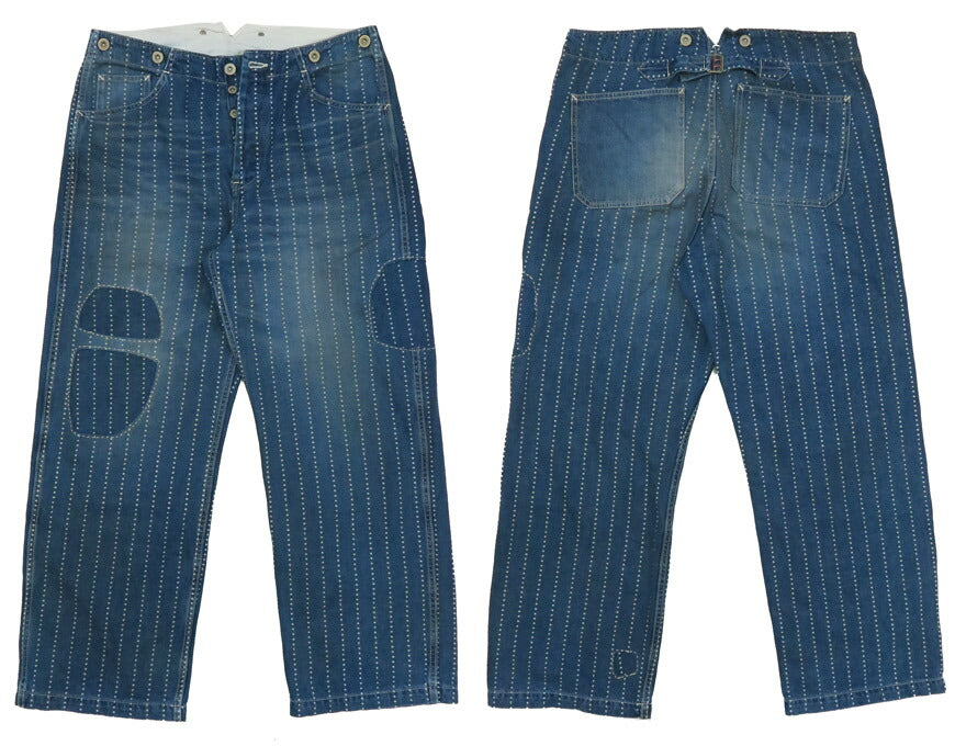 フルカウント FULLCOUNT スターインディゴウォバッシュストライプ ワークパンツ ハードウォッシュ リメイク加工 FC1138HW 【2025年秋冬新作】 フルカウント FULLCOUNT スターインディゴウォバッシュストライプ