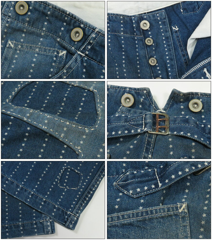 フルカウント FULLCOUNT スターインディゴウォバッシュストライプ ワークパンツ ハードウォッシュ リメイク加工 FC1138HW 【2025年秋冬新作】