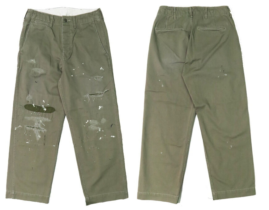 フルカウント FULLCOUNT 1201HW 41カーキ チノパンツ Freedom Fighter ダメージ&リメイク加工 U.S.Army Chino 41 Khaki 【2025年春夏新作】