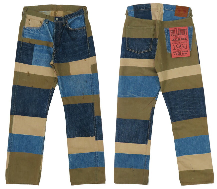 フルカウント FULLCOUNT 1350-1101 13.7oz レギュラーストレート ジーンズ CRAZY PATTERN WORKS OF ART SERIES ジンバブエコットン