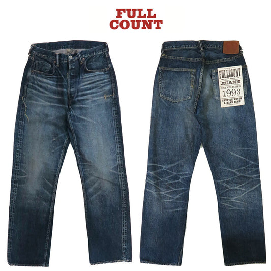 フルカウント FULLCOUNT 1353-S0105 大戦モデル ジーンズ ルーズストレート ブラウンコットン 13.7oz More Than Just Fear ユーズドウォッシュ ジンバブエワイルドコットン デニム 【2025年春夏新作】