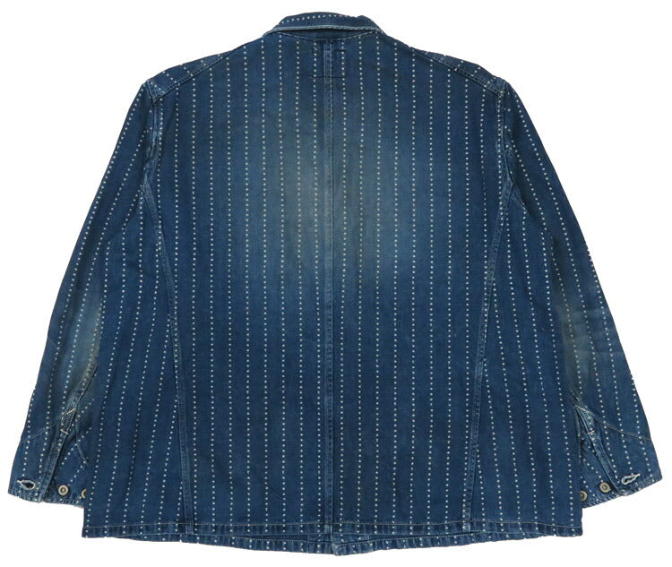 フルカウント FULLCOUNT スターインディゴウォバッシュストライプ チョアジャケット ハードウォッシュ リメイク加工 カバーオール FC2051HW 【2025年秋冬新作】