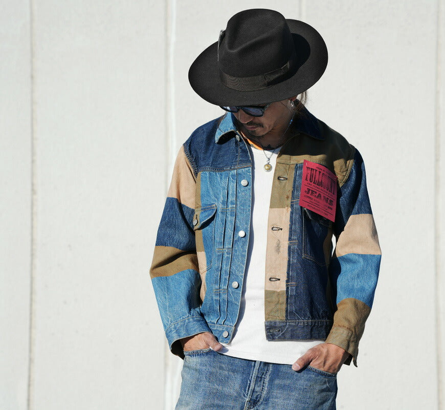 フルカウント FULLCOUNT 2501-2102 13.7oz セカンドモデル デニムジャケット CRAZY PATTERN WORKS OF ART SERIES ジンバブエコットン