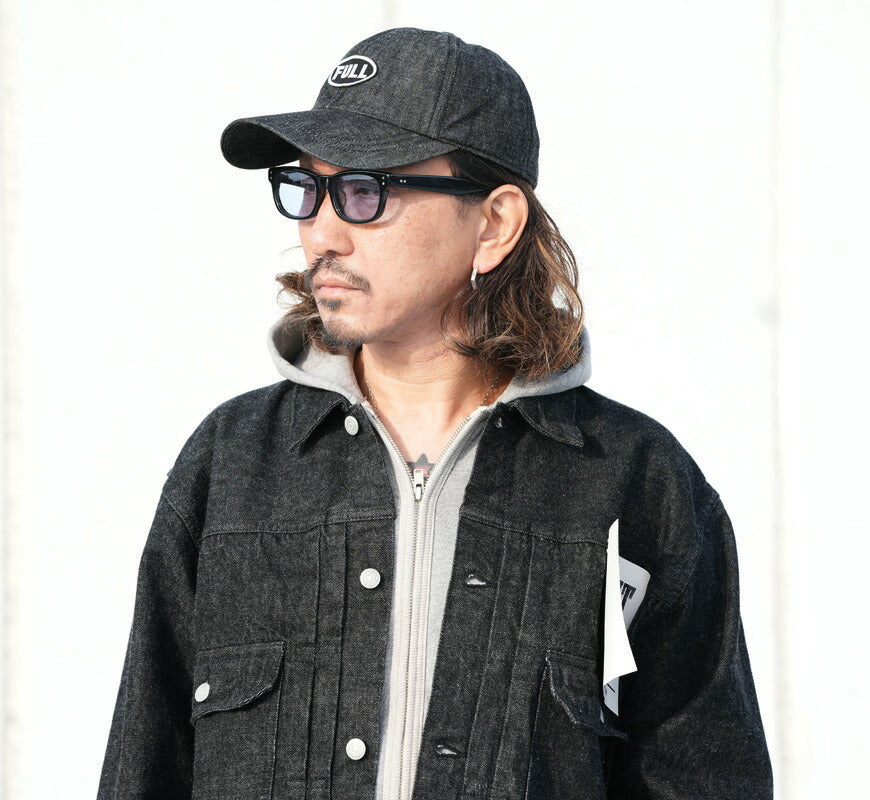 フルカウント FULLCOUNT ブラックワッペン デニム キャップ BLACK FULL WAPPEN DENIM CAP 6770-26 【2025年秋冬新作】
