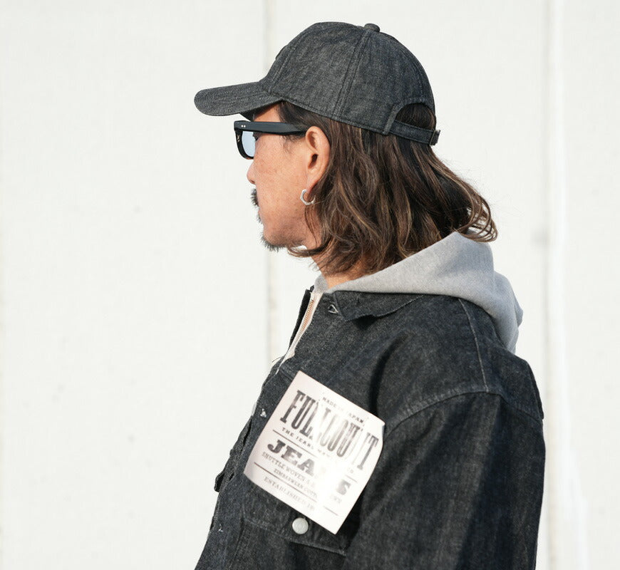 フルカウント FULLCOUNT ブラックワッペン デニム キャップ BLACK FULL WAPPEN DENIM CAP 6770-26 【2025年秋冬新作】