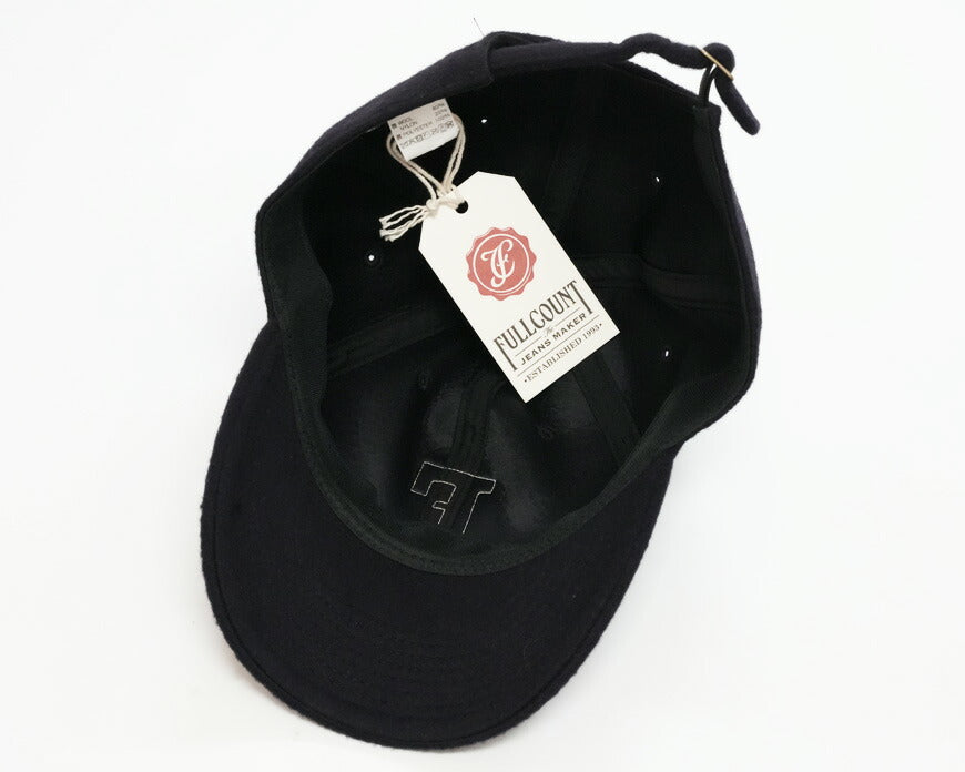 フルカウント FULLCOUNT ウールメルトン ベースボールキャップ 6PANEL DENIM BASEBALL CAP 6843-25 【2025年秋冬新作】