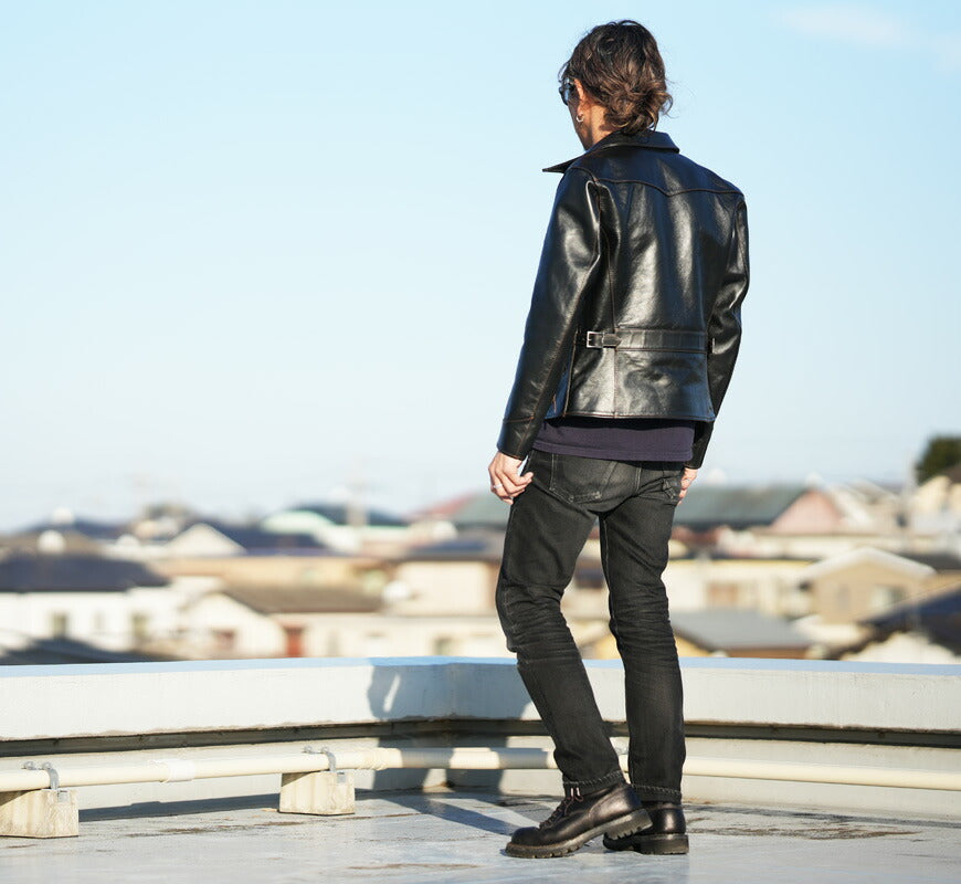 フラットヘッド THE FLAT HEAD ホースハイド シングル ライダース ジャケット 茶芯馬革 FN-LJ-HS005 【2025年秋冬新作】