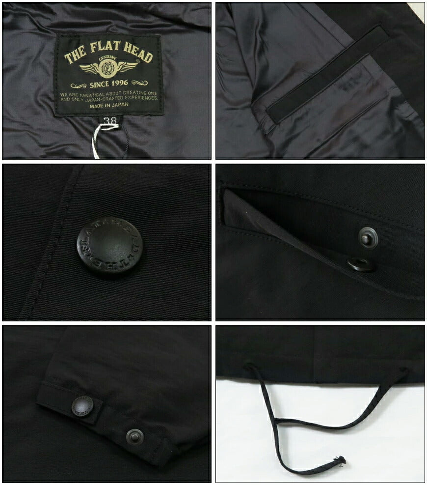 フラットヘッド THE FLAT HEAD 60/40クロス コーチジャケット FLYING WHEEL ロクヨンクロス FN-OJ-NC005 【2025年春夏新作】