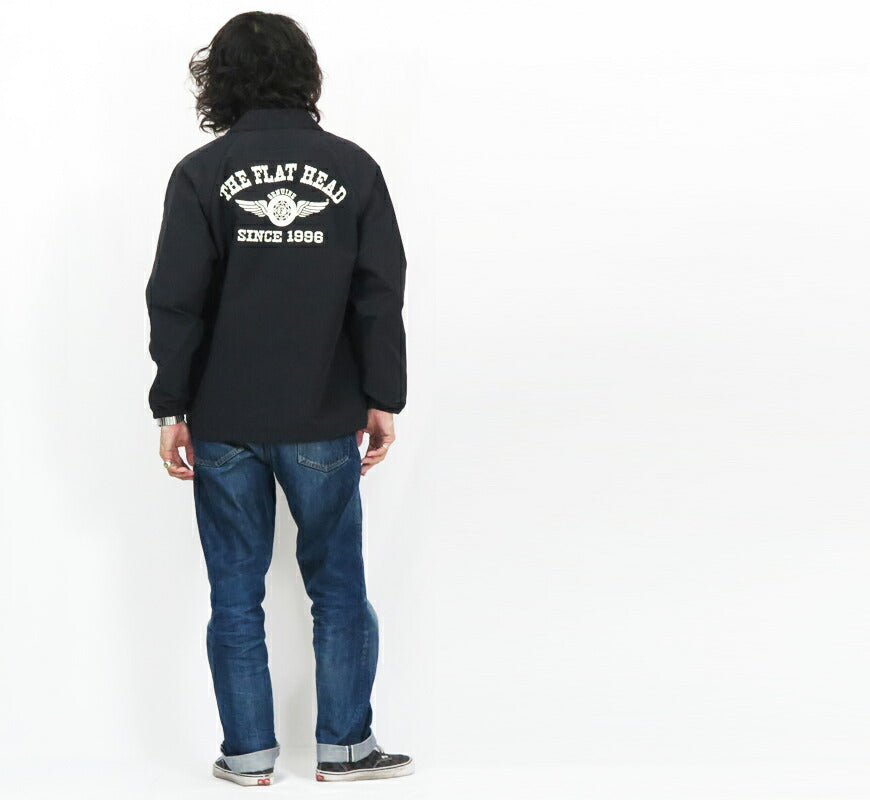 フラットヘッド THE FLAT HEAD 60/40クロス コーチジャケット FLYING WHEEL ロクヨンクロス FN-OJ-NC005 【2025年春夏新作】