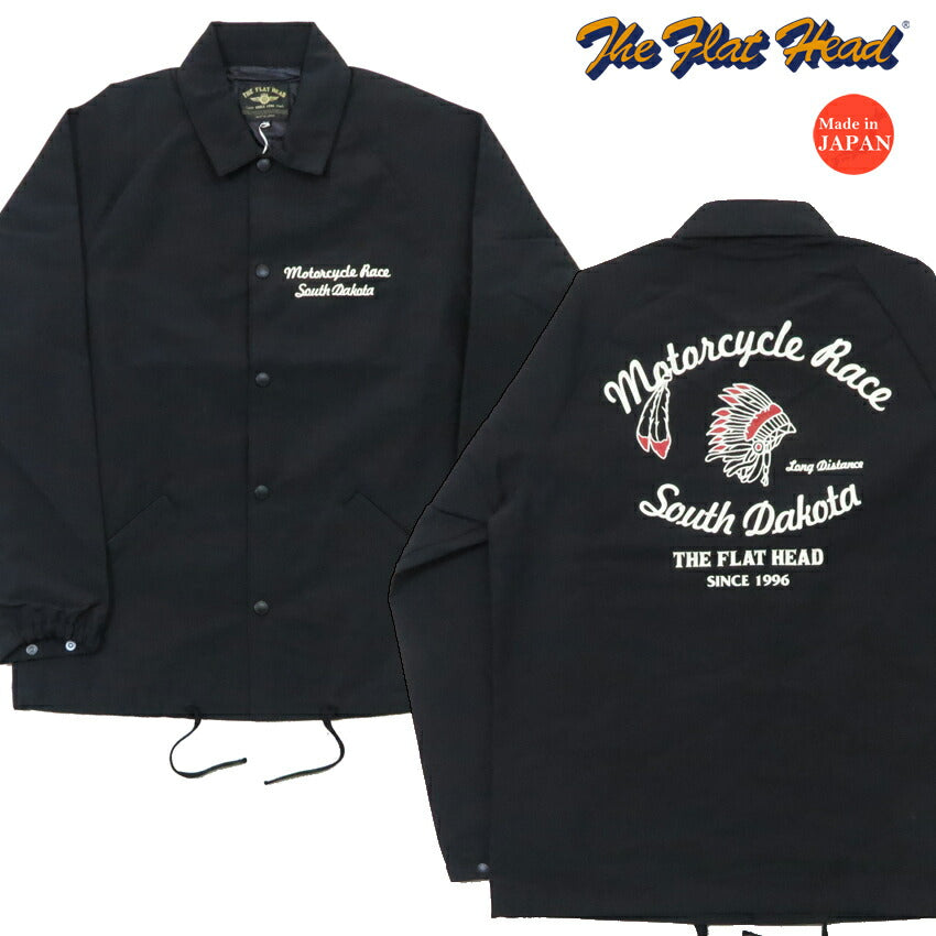 フラットヘッド THE FLAT HEAD 60/40クロス コーチジャケット MOTORCYCLE RACE ロクヨンクロス FN-OJ-NC006 【2024-25年秋冬新作】