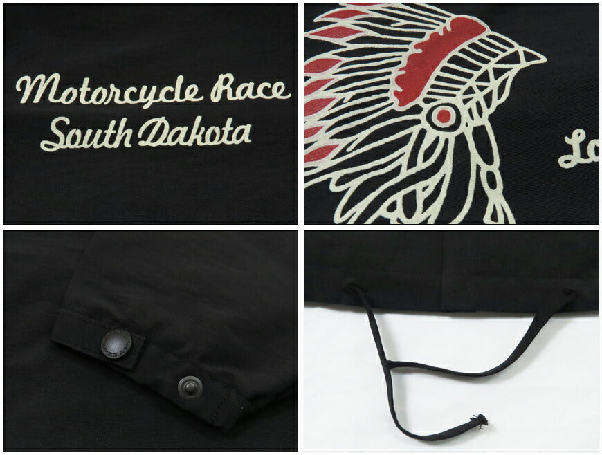 フラットヘッド THE FLAT HEAD 60/40クロス コーチジャケット MOTORCYCLE RACE ロクヨンクロス FN-OJ-NC006 【2024-25年秋冬新作】