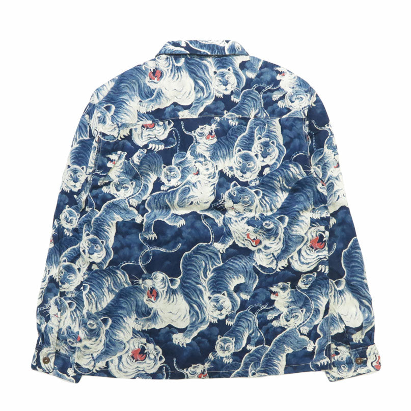 フラットヘッド THE FLAT HEAD リネンシャツ 百虎 LINEN LONG SLEEVE SHIRT - THE HUNDRED TIGERS FN-SCR-017L【2026年春夏新作】