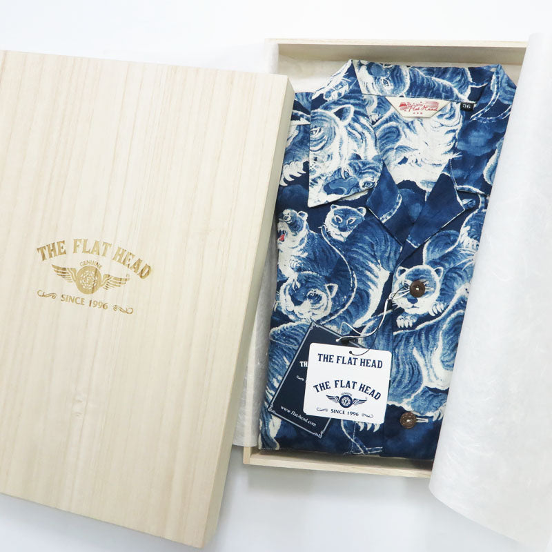 フラットヘッド THE FLAT HEAD リネンシャツ 百虎 LINEN LONG SLEEVE SHIRT - THE HUNDRED TIGERS FN-SCR-017L【2026年春夏新作】