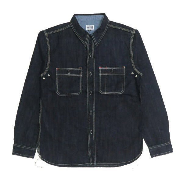 フラットヘッド THE FLAT HEAD 10oz デニム 長袖 ワーク シャツ FN-SDK-301L【2025年秋冬新作】
