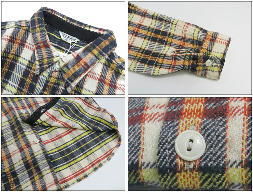 フラットヘッド THE FLAT HEAD チェック フランネルシャツ FN-SNR-014L【2025年秋冬新作】