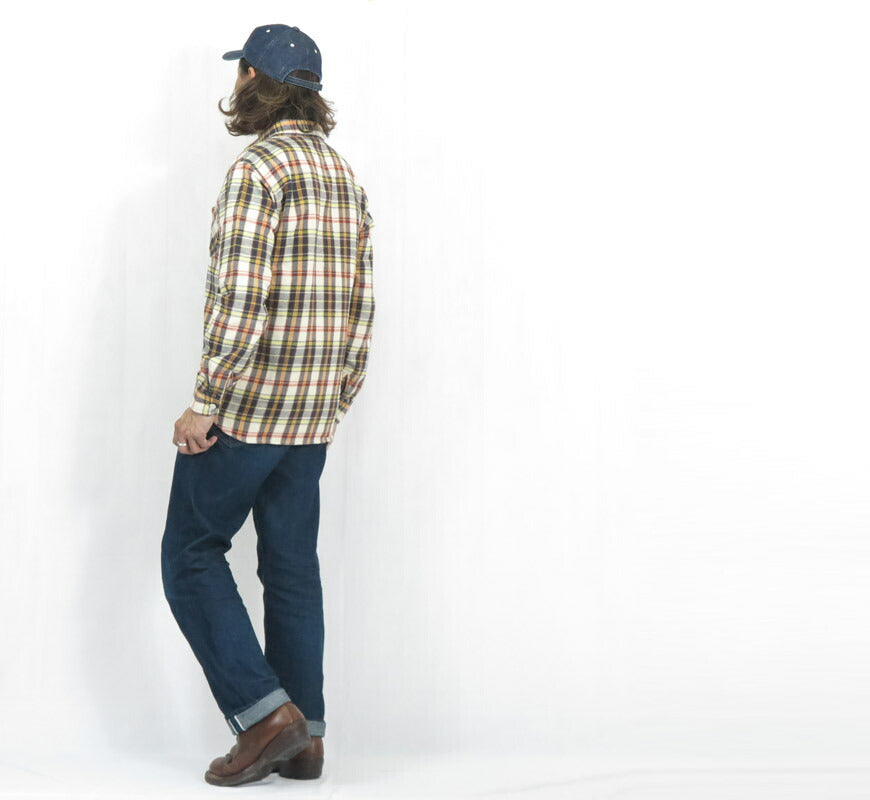 フラットヘッド THE FLAT HEAD チェック フランネルシャツ FN-SNR-014L【2025年秋冬新作】