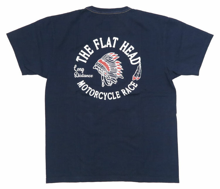 フラットヘッド THE FLAT HEAD 半袖 Ｔシャツ "MOTORCYCLE RACE" THCシリーズ FN-THC-048【2024年春夏新作】