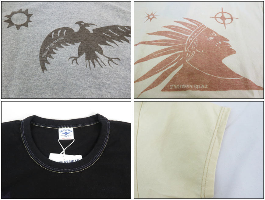 フラットヘッド THE FLAT HEAD 半袖  FRONTIER SPIRIT Ｔシャツ  FN-THC-051【2025年春夏新作】