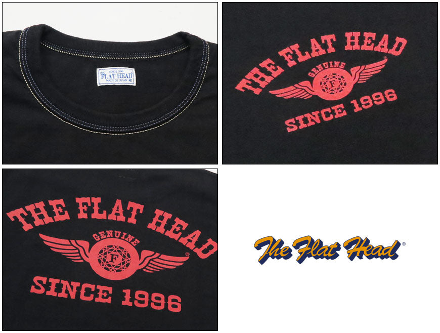 フラットヘッド THE FLAT HEAD 半袖 Ｔシャツ プリント FLYING WHEEL THCシリーズ FN-THC-202