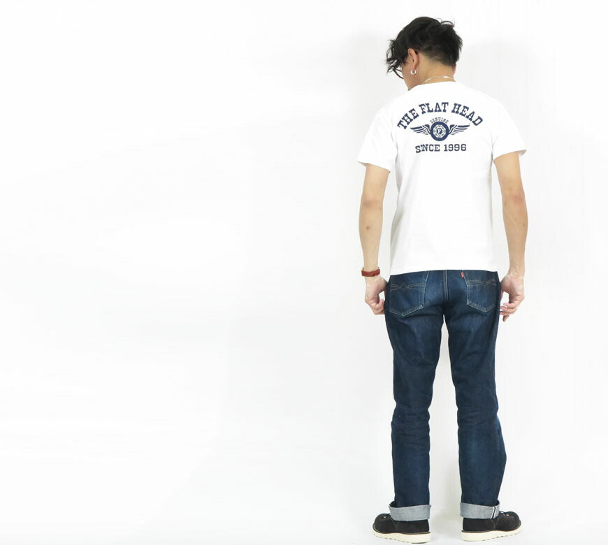 フラットヘッド THE FLAT HEAD 半袖 Ｔシャツ プリント FLYING WHEEL THCシリーズ FN-THC-202