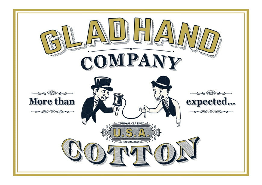 GLADHANDグラッドハンド半袖TシャツヘンリーネックU.S.AコットンRoyalClassシリーズGH-R-03【2022年春夏新作】