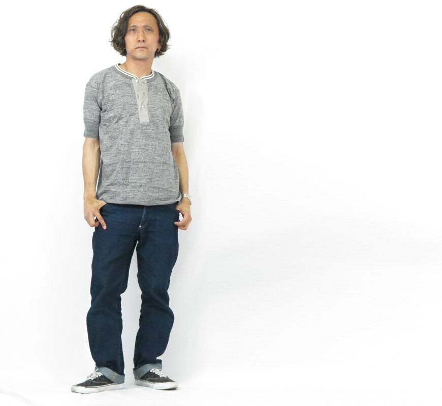 GLADHANDグラッドハンド半袖TシャツヘンリーネックU.S.AコットンRoyalClassシリーズGH-R-03【2022年春夏新作】