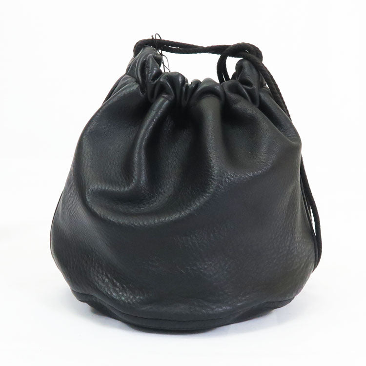GANGSTERVILLE ギャングスタービル 牛革 レザー 巾着 バッグ LEATHER EFFECT BAG "DARK NOIR" GLAD HAND グラッドハンド GSV-24-AW-G05【2024-25年秋冬新作】